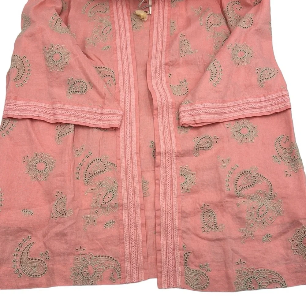 Johnny Was Faye Eyelet Embroidered Kimono Size Large - Picture 7 of 15